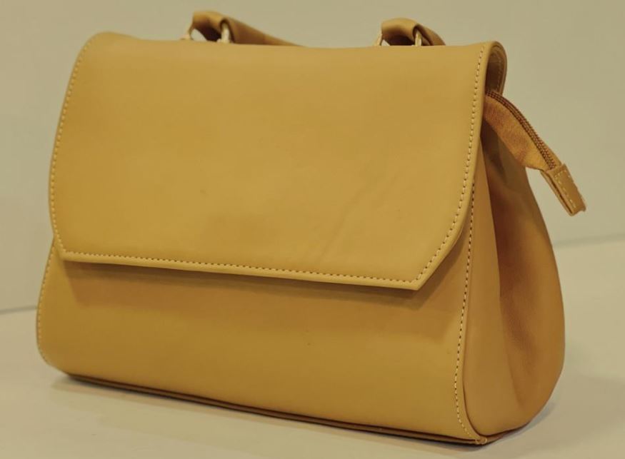 Camel Colored leather ladies hand purse