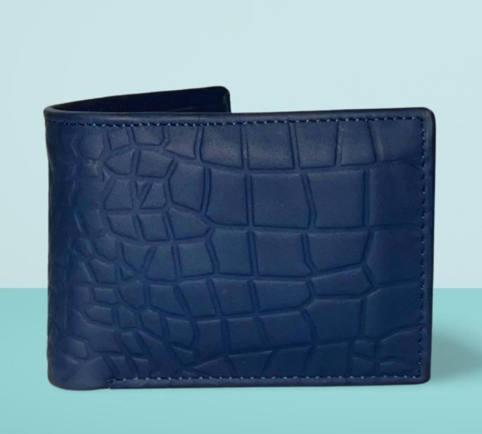 Men's Blue leather wallet