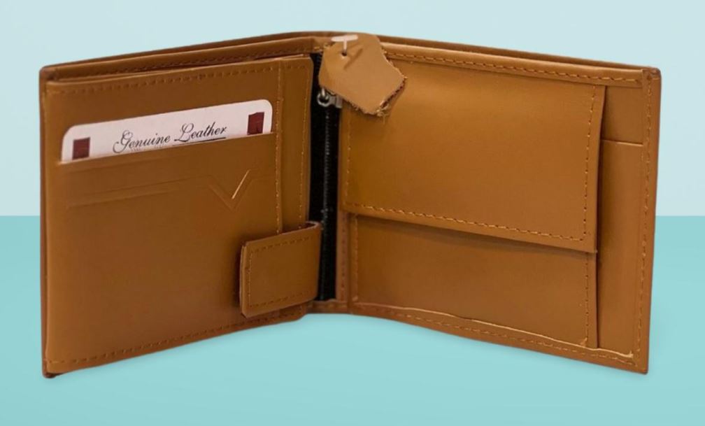 Camel colored Zipper Wallet