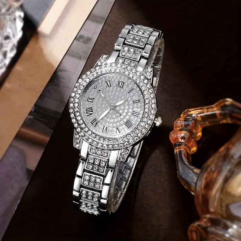 Rhinestone Quartz Watch