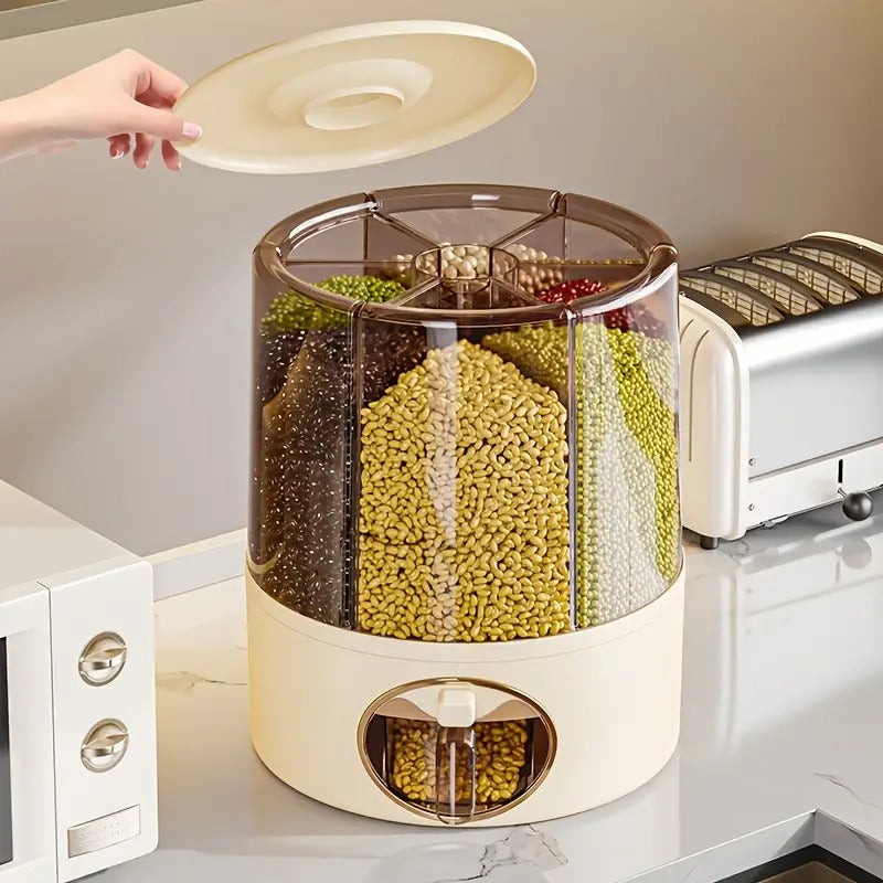 Rotating Grain Storage Box