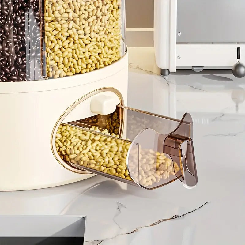 Rotating Grain Storage Box