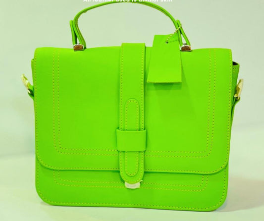Apple green colored leather Women's Purse