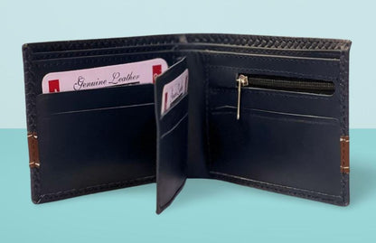 Men's Blue leather wallet